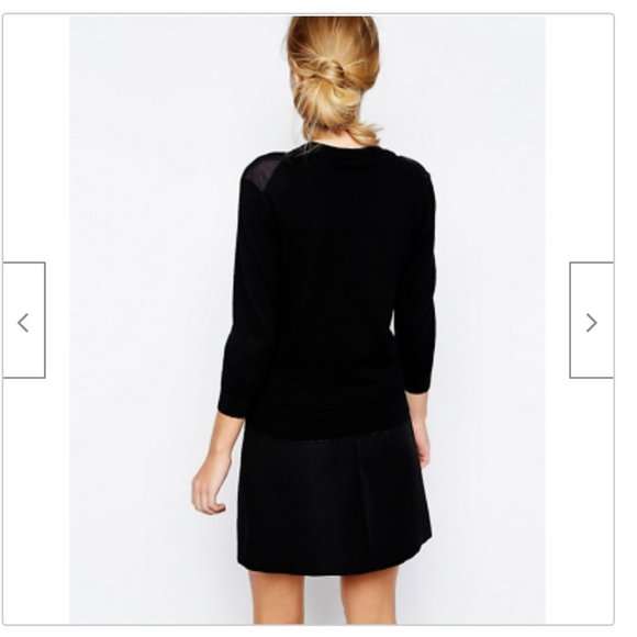 Ted Baker Bracha Waterfall black sweater top blouse size 2 nwot - Picture 5 of 14